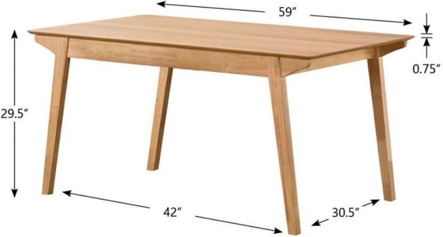 Winners Only® Uptown Natural Oak 60" Dining Table-2