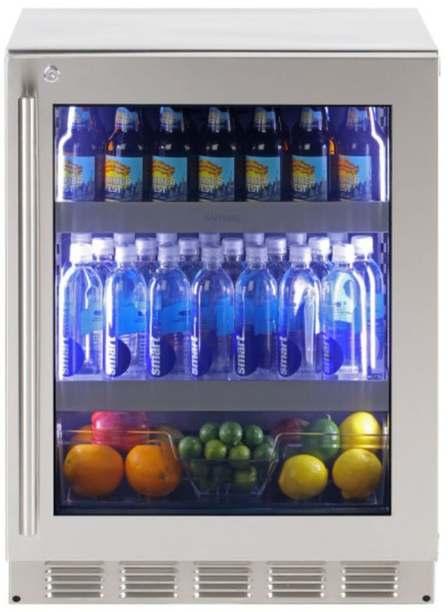 Sapphire Series 5 24" 5.1 Cu. Ft. Stainless Steel Beverage Center-0
