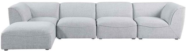 Meridian Furniture Miramar 5-Piece Grey Modular Sectional Set-1