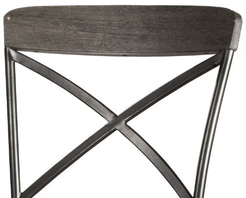 HH2 Home Decker Gray Swivel Bar Stool-1