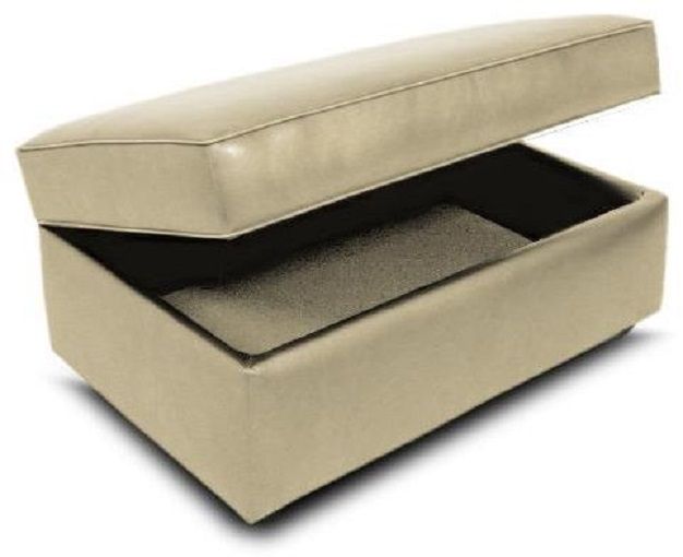 England Furniture Customizable Lachlan Leather Cocktail Ottoman-1