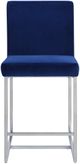 Mazin Furniture Amorra Chrome/Navy Counter-Height Chair-1