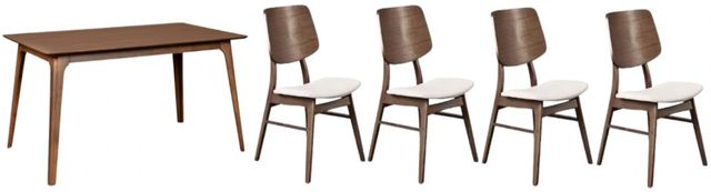 New Classic® Home Furnishings Oscar 5-Piece Natural/Walnut Dining Set-0