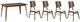 New Classic® Home Furnishings Oscar 5-Piece Natural/Walnut Dining Set-0