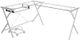 ACME Furniture Dazenus Clear/White Computer Desk with X Shape Base-0