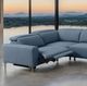 Furniture of America® Melancton 4-Piece Blue Power Sectional-2
