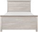 Mazin Furniture Nashville Antique White/Brown Full Panel Bed-1