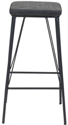Zuo® Modern Samuel 2-Piece Vintage Black Counter Stools-1