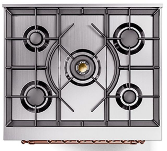 Ilve® Nostalgie II Series 30" Stainless Steel Pro Style Dual Fuel Range-3