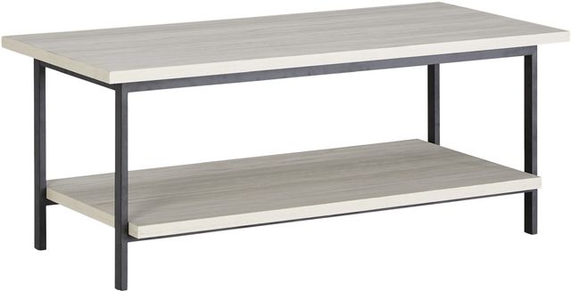 Signature Design by Ashley® Bayflynn Whitewash Coffee Table with Gray Framework-0