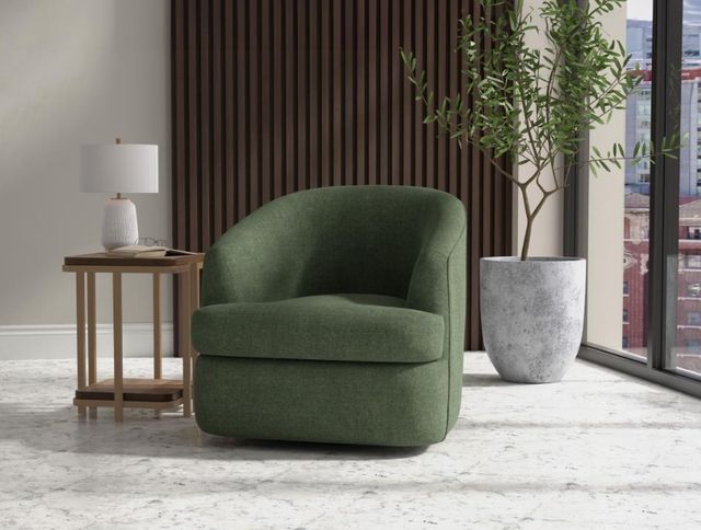 International Furniture Direct Tumbi Olive Swivel Accent Chair-3