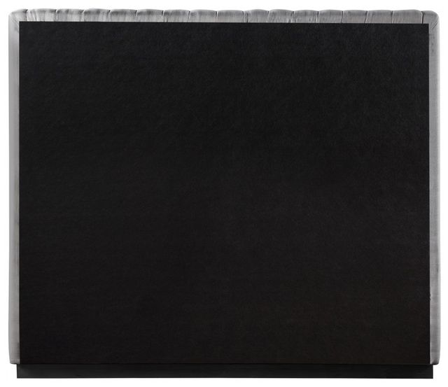 Meridian Furniture Logan Grey Full Linen Textured Panel Bed-3