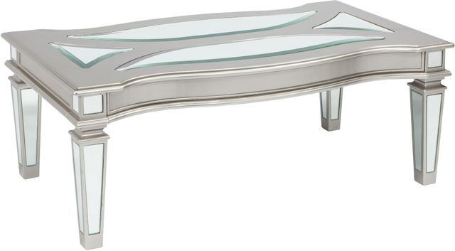 Signature Design by Ashley® Tessani Silver Rectangular Coffee Table-0