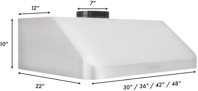 ZLINE 30" Brushed Stainless Steel Under Cabinet Range Hood-2