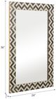 Sagebrook Home Gray/White Rectangular Mirror-4