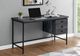 Monarch Specialties Inc. 55"L Black Reclaimed Wood Black Metal Computer Desk-1