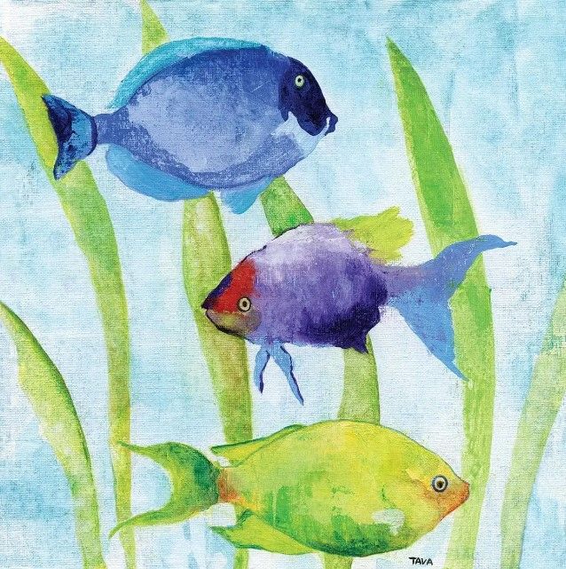Classy Art Iridescent Fish I by Janet Tava Wall Art-0