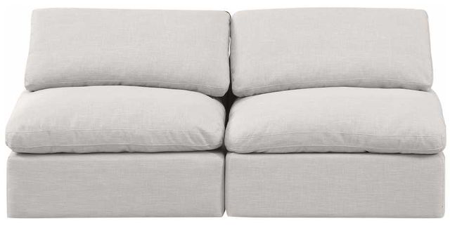Meridian Furniture Cube 2-Piece Cream Modular Sectional Armless Loveseat-1