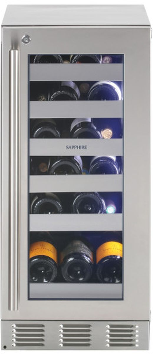 Sapphire Series 5 15" 2.8 Cu. Ft. Stainless Steel Wine Cooler-0