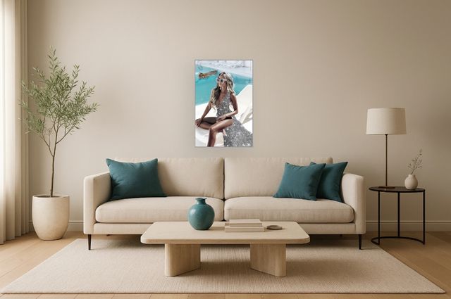 Classy Living Adventurous Glamorous Poolside Elegance Wall Art-1