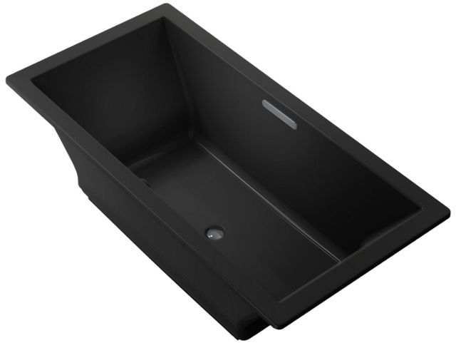 KOHLER® Underscore® Black 72" X 36" Drop-In/ Undermount Heated Bubblemassage™ Air Bath-0