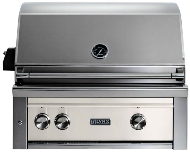 LYNX® Professional 2-Burner Glacier Built-In Natural Gas Grill with 1 Trident Infrared Burner, 1 Ceramic Burner and Rotisserie-0