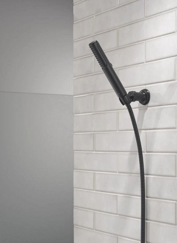 Delta Universal Showering Matte Black Adjustable Wall Mount Hand Shower-1