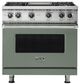 Viking® 5 Series 36'' Eucalyptus Sealed Burner Pro Style Gas Range-0