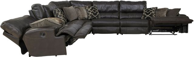 Catnapper® Como 7-Piece Chocolate L-Shape Manual Reclining Sectional-3