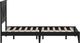 Rize Home Farmhouse Style Ebony Black King Panel Bed-2