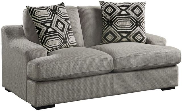 Homelegance® Orofino Light Gray Loveseat-0