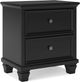 Signature Design by Ashley® Lanolee Black Nightstand-0
