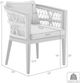 Armen Living Zella Light Gray Aluminum/Rope Outdoor Dining Arm Chair-2