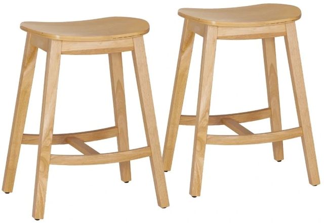 Linon Cappy 2-Piece Natural Counter Stool Set-0