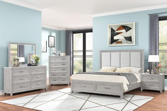 New Classic® Home Furnishings Fiona Mist Gray Dresser and Mirror-4