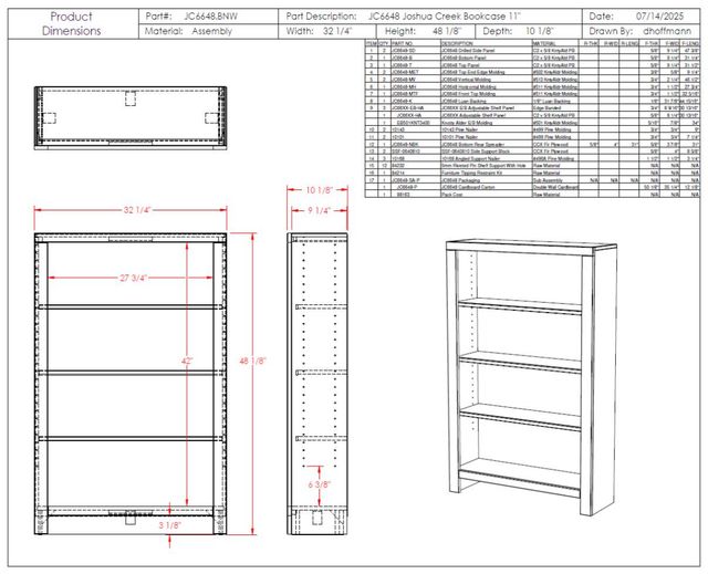 Legends Home Joshua Creek Barnwood 48” Bookcase-2