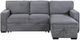 Global Furniture USA U0203 Light Gray Reversible Pull-Out Sofa Bed -0