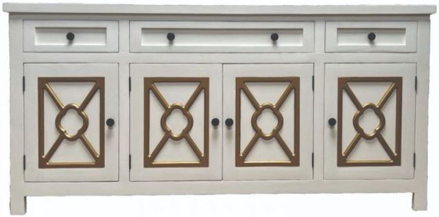Million Dollar Rustic White 4-Door Buffet-0