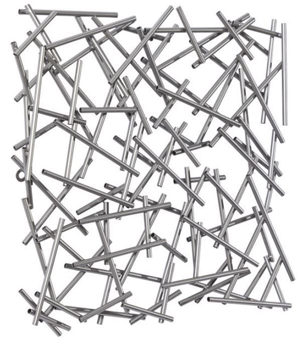 Deco Marche Cosmoliving Silver Overlapping Lines Wall Decor-2