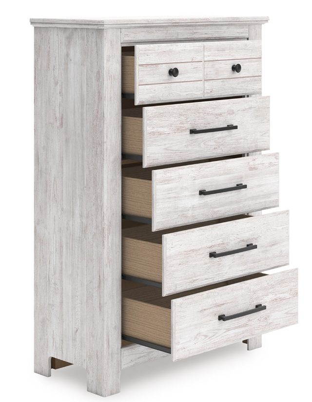 Signature Design by Ashley® Makidern Whitewash 5-Drawer Chest-2