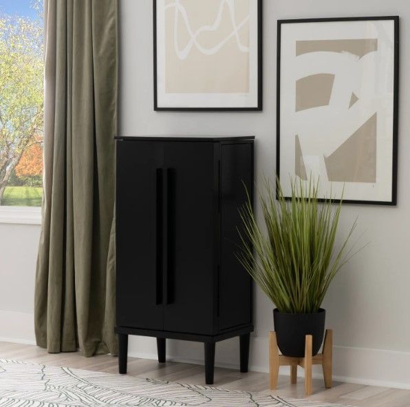 Powell® Jenn Black Jewelry Armoire-1