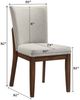 Crown Mark Salerno Beige/Brown Upholstered Dining Side Chair-2