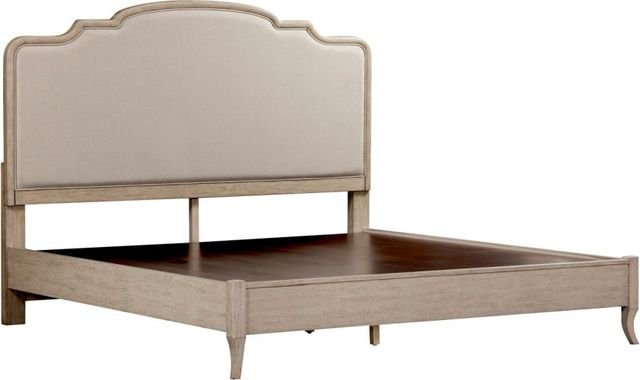 aspenhome® Provence Linen Queen Upholstered Panel Bed-2