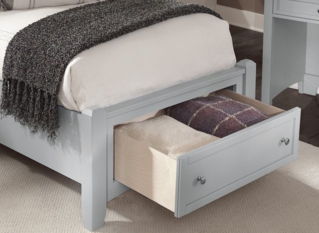 Vaughan-Bassett Bonanza Gray Twin Mansion Panel Storage Bed-2