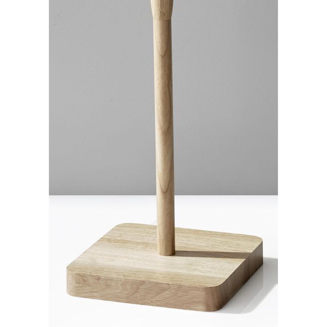Adesso® Ellis Natural Rubber Wood Floor Lamp-2