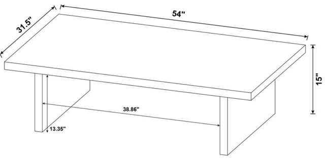 Coaster® Max Black Coffee Table-3