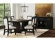 Elements International Ridgemont Black 5pc Dining Group Plus 2 FREE Side Chairs-0