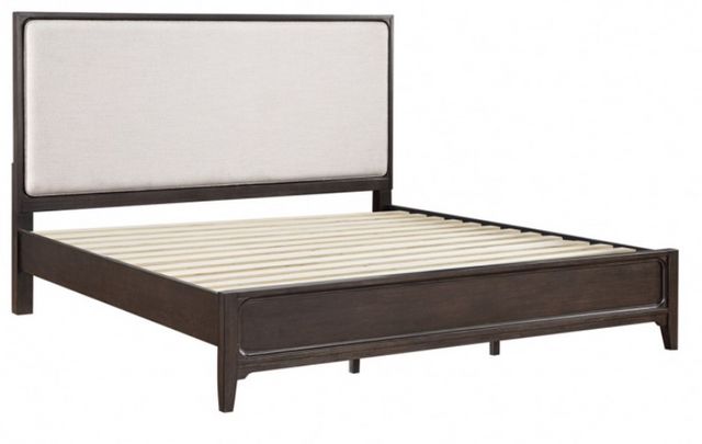 Winners Only® Westfield Expresso Queen Upholstered Panel Bed-1
