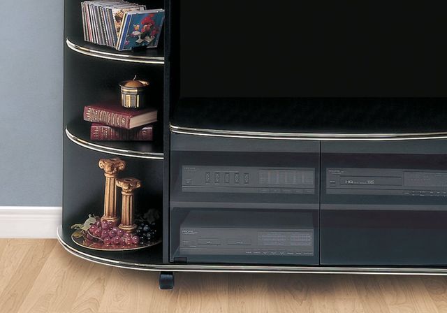 Monarch Specialties Inc. Black/Gold Bookcase-1