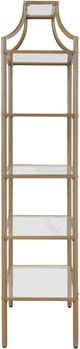 Coaster® Serena Matte Gold 5-Tier Tempered Glass Shelves Bookcase-2